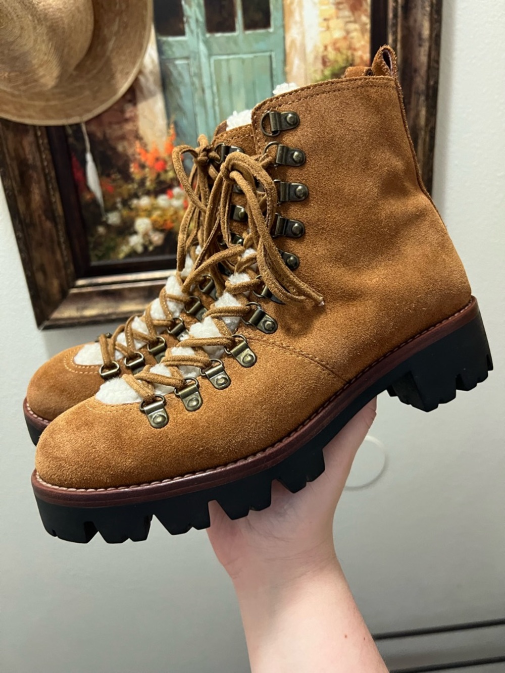 Jeffrey Campbell Sherpa Tongue hiking Lace up boots - Picture 9 of 16